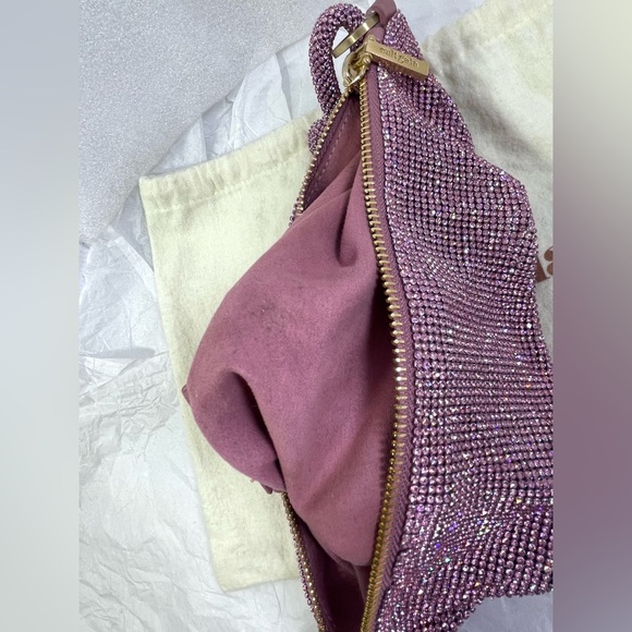 Cult Gaia Nano Hera Rhinestone Mesh SHLDR Bag. Shell Pink. - Picture 15 of 16